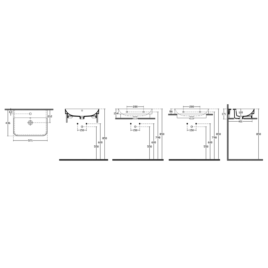 Isvea - Vasque à poser SOTT AQUA 57x44 cm céramique/blanche