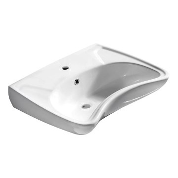 Isvea - Wandhängendes Waschbecken für Menschen mit eingeschränkter Mobilität 45,6x59,5 cm Keramik/weiß