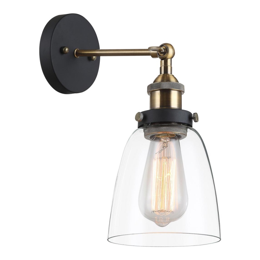 ITALUX - Applique murale FRANCIS 1xE27/40W/230V noir/doré