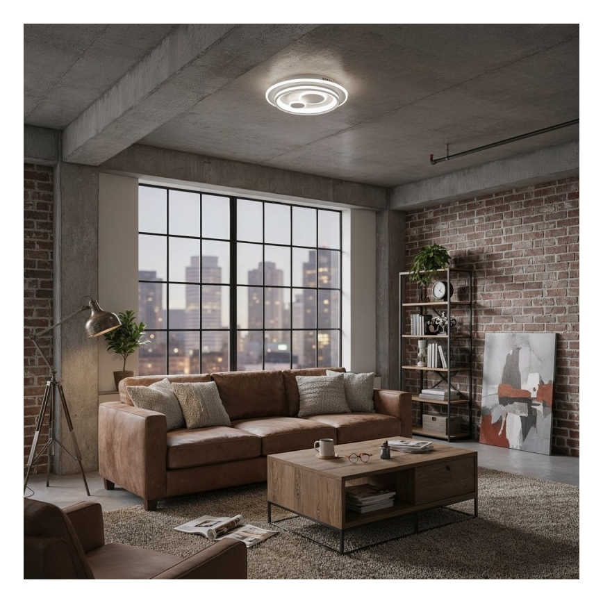 ITALUX - LED-dimmbare Deckenleuchte PARCO LED/55W/230V 3000-6500K Ø 50 cm weiß + Fernbedienung