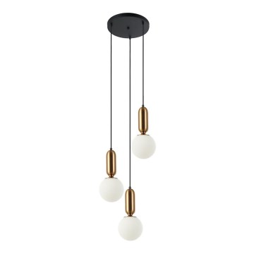 ITALUX - Deckenleuchte an Kabel ALDEVA 3xE27/40W/230V schwarz/bronze