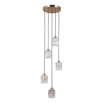 ITALUX - Hängeleuchte an Kabel TORNO 5xE14/40W/230V goldfarben