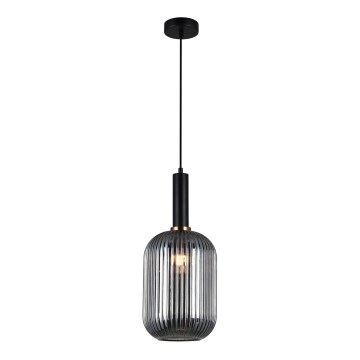 ITALUX - Lampadario a cavo ANTIOLA 1xE27/40W/230V diam. 20 cm nero