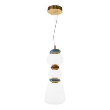 ITALUX - Lampadario a cavo EVANS LED/15W/230V 3000K oro/blu