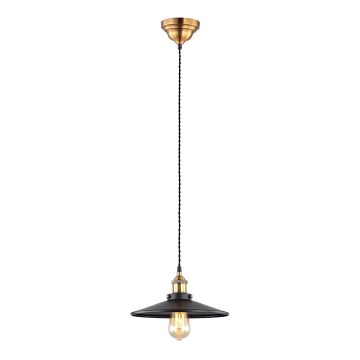 ITALUX - Lampadario a sospensione con filo VERDA 1xE27/40W/230V diametro 26 cm nero