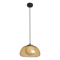 ITALUX - Lampadario sospeso con cavo AINALE 1xG9/7W/230V nero/marrone fumé