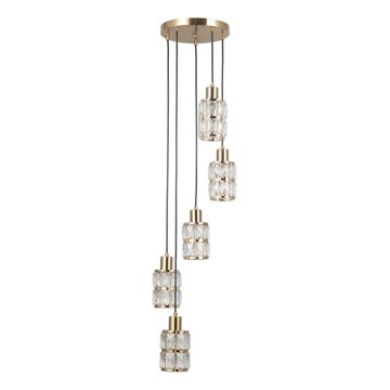 ITALUX - Lampadario sospeso con cavo ALMA 5xE27/40W/230V oro