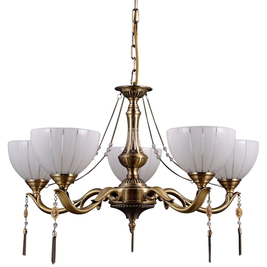 ITALUX - Suspension chaîne BAXIO 5xE27/60W/230V