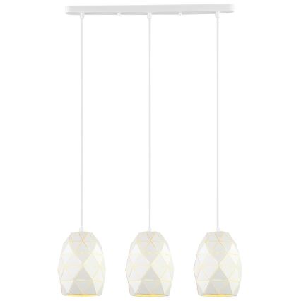 ITALUX - Lampadario a sospensione con filo HARLEY 3xE27/40W/230V bianco