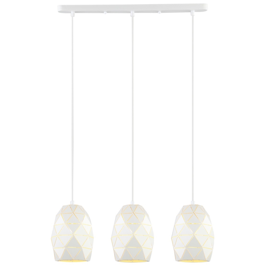 ITALUX - Lampadario a sospensione con filo HARLEY 3xE27/40W/230V bianco