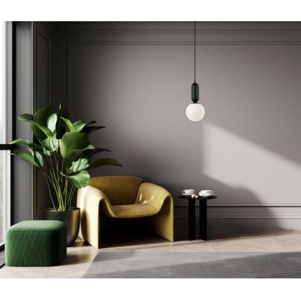 ITALUX - Hängeleuchte an Schnur ALDEVA 1xE27/40W/230V schwarz