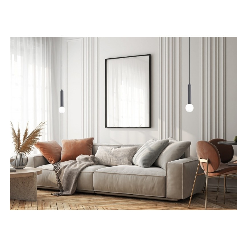 ITALUX - Lampadario a sospensione con cavo FILANO 1xG9/5W/230V nero