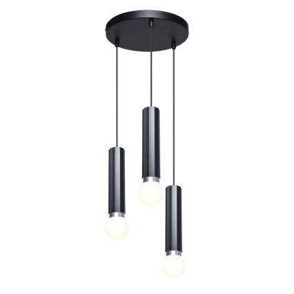 ITALUX - Hängeleuchte MACERA 3xE27/40W/230V schwarz