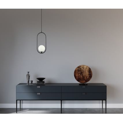 ITALUX - Lampadario a cavo LUPUS 1xG9/25W/230V nero