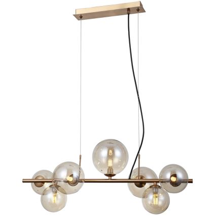 ITALUX - Lampadario a sospensione CANELLO 7xG9/5W/230V ottone