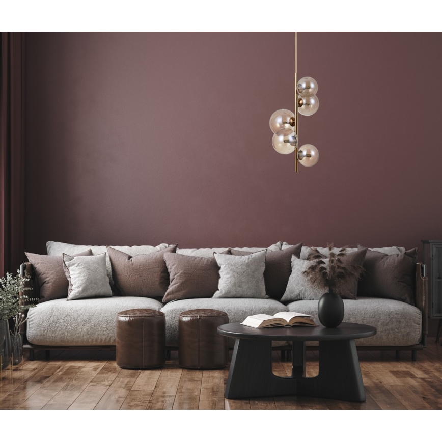 ITALUX - Lampadario a barra CANELLO 5xG9/5W/230V ottone
