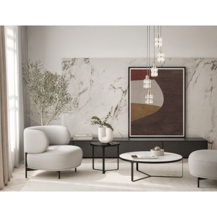 ITALUX - Lampadario sospeso con cavo ALMA 5xE27/40W/230V oro