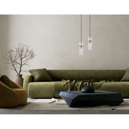 ITALUX - Lampadario sospeso a cavo TARASO 1xE14/40W/230V dorato
