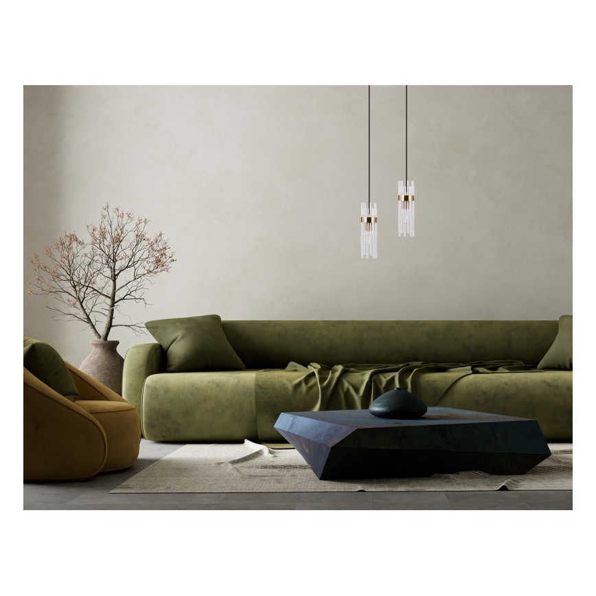 ITALUX - Lampadario sospeso a cavo TARASO 1xE14/40W/230V dorato