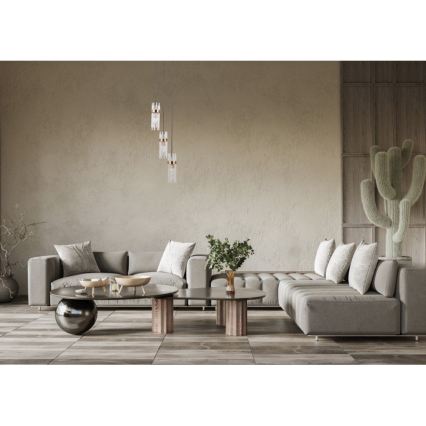 ITALUX - Suspension à câble TARASO 3xE14/40W/230V dorée