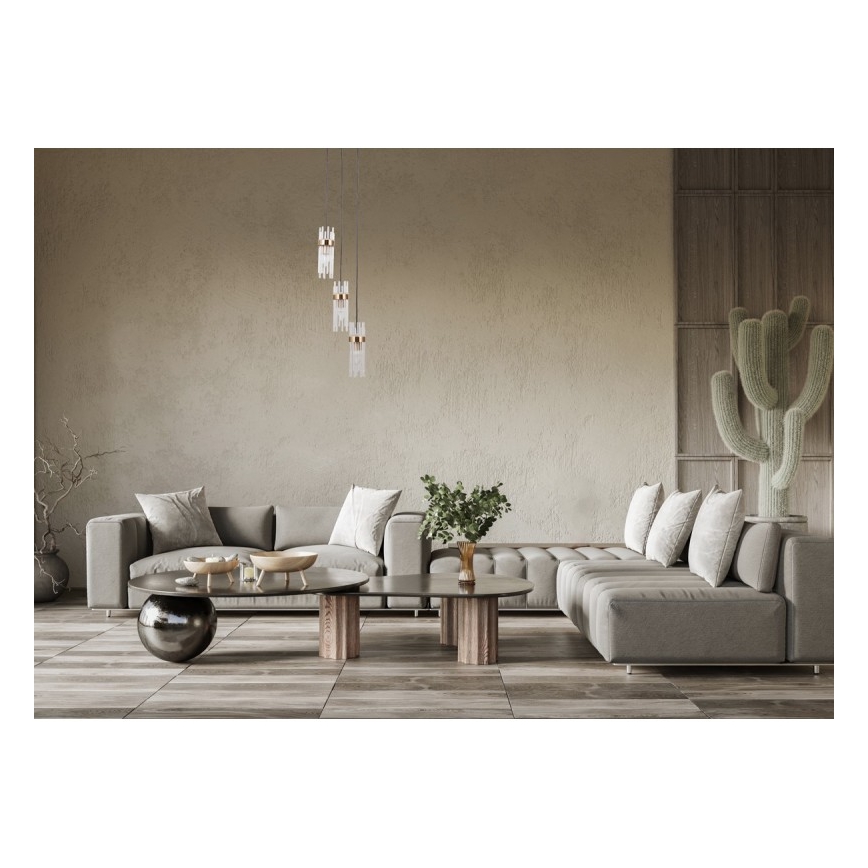 ITALUX - Suspension à câble TARASO 3xE14/40W/230V dorée