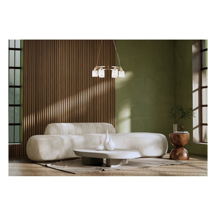 ITALUX - Pendelleuchte SIMONA 6xE14/40W/230V goldfarben