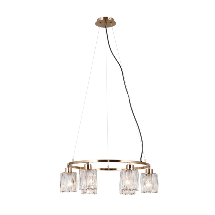 ITALUX - Pendelleuchte SIMONA 6xE14/40W/230V goldfarben