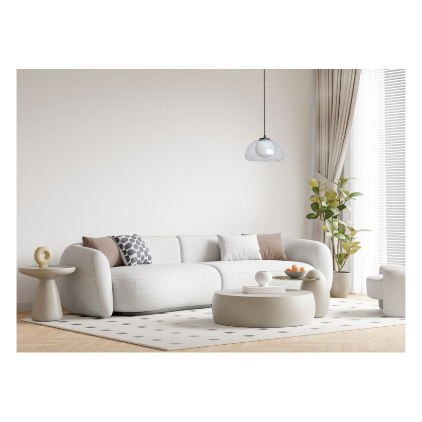 ITALUX - Suspension sur câble AINALE 1xG9/7W/230V noir/transparent