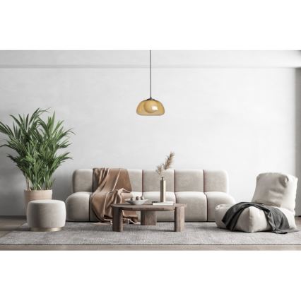 ITALUX - Suspension sur câble AINALE 1xG9/7W/230V noir/marron fumé