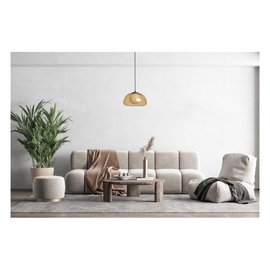 ITALUX - Suspension sur câble AINALE 1xG9/7W/230V noir/marron fumé