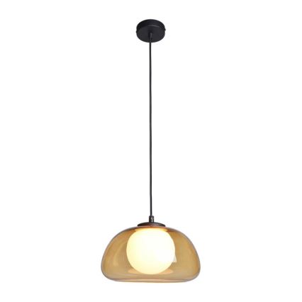 ITALUX - Suspension sur câble AINALE 1xG9/7W/230V noir/marron fumé