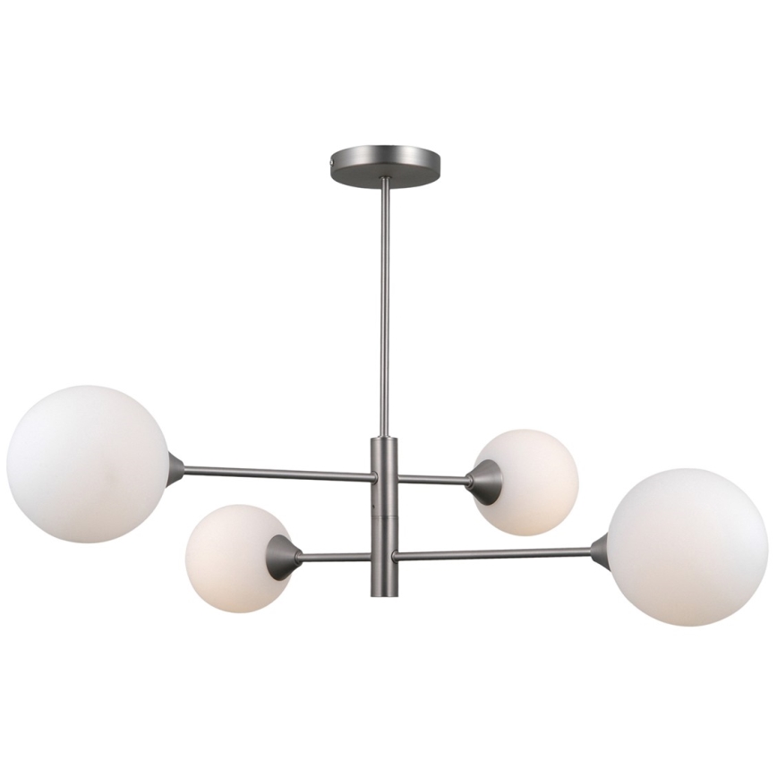 ITALUX - Lampadario a barra EVORA 4xG9/5W/230V nichel