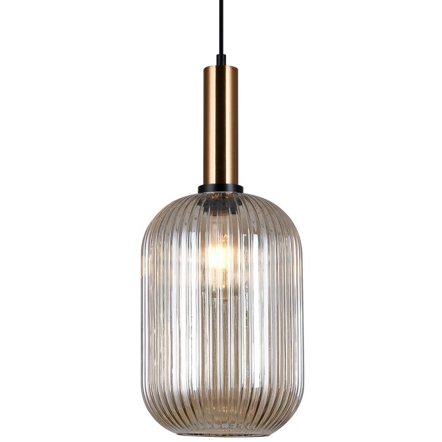 ITALUX - Lampadario a sospensione ANTIOLA 1xE27/40W/230V diam. 20 cm bronzo