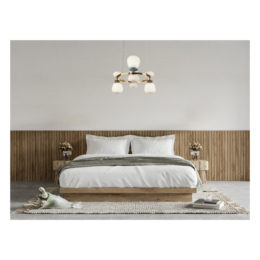 ITALUX - LED-Pendelleuchte EVANS mit Kabelaufhängung LED/33W/230V 3000K gold/blau/braun