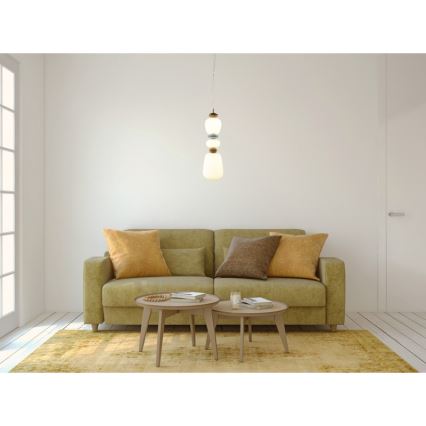 ITALUX - LED-Hängeleuchte an Kabel EVANS LED/19W/230V 3000K gold/blau/braun