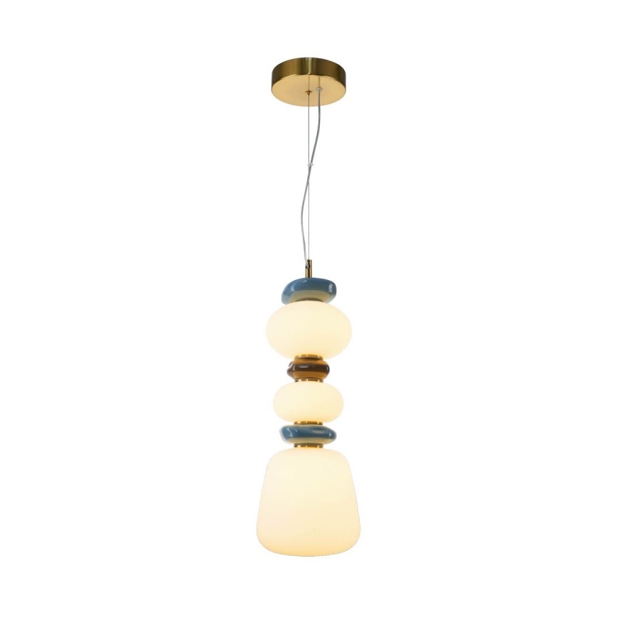 ITALUX - Lampadario a cavo EVANS LED/15W/230V 3000K oro/blu