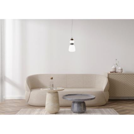 ITALUX - LED-Pendelleuchte an Stahlseil EVANS LED/12W/230V 3000K gold/weiß