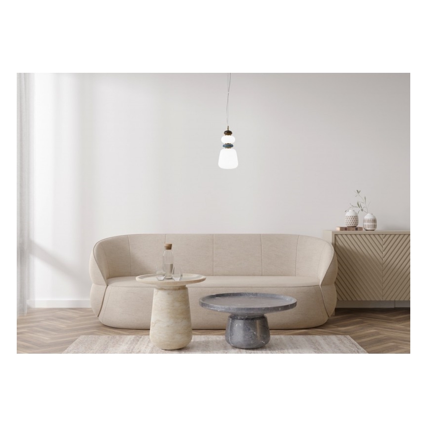 ITALUX - LED-Pendelleuchte an Stahlseil EVANS LED/12W/230V 3000K gold/weiß