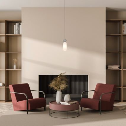 ITALUX - Suspension sur câble SANTOS 1xG9/40W/230V noire
