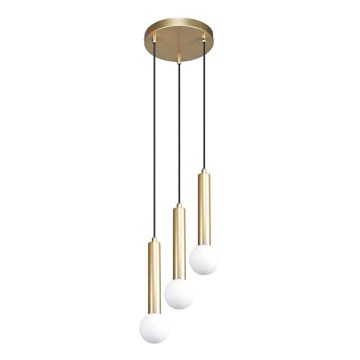 ITALUX - Suspension sur câble FILANO 3xG9/5W/230V dorée