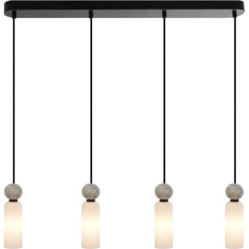 ITALUX - Suspension sur câble SANTOS 4xG9/40W/230V noir