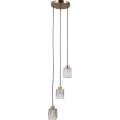 ITALUX - Suspension sur câble TORNO 3xE14/40W/230V dorée