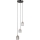 ITALUX - Suspension sur câble TORNO 3xE14/40W/230V noir/doré