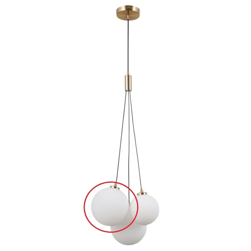 ITALUX - Verre de rechange pour suspension PERLOS G9 d. 13 cm blanc