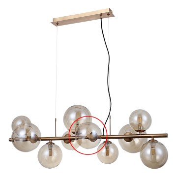 ITALUX - Vetro di ricambio per lampadario e applique CANELLO G9 diametro 13 cm marrone