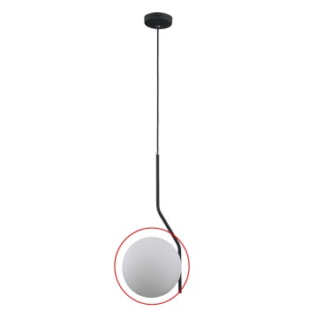 ITALUX - Vetro di ricambio per lampadario e applique CARIMI E27 Ø 20 cm bianco