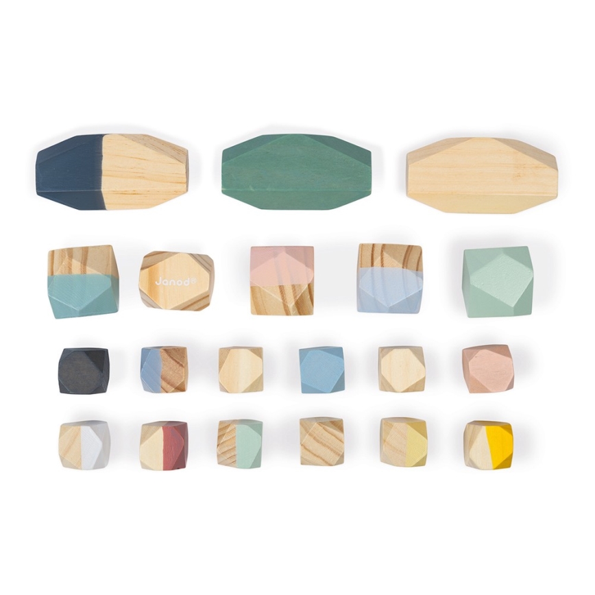 Janod - Blocs en bois SWEET COCOON 20 pcs pierres