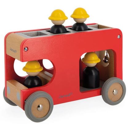 Janod - Camion dei pompieri in legno BOLID