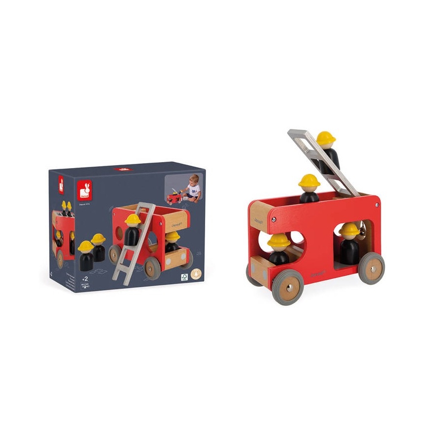Janod - Camion dei pompieri in legno BOLID