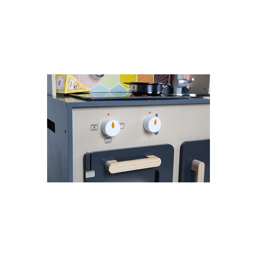 Janod - Cucina in legno con piano cottura a LED MOZAIC